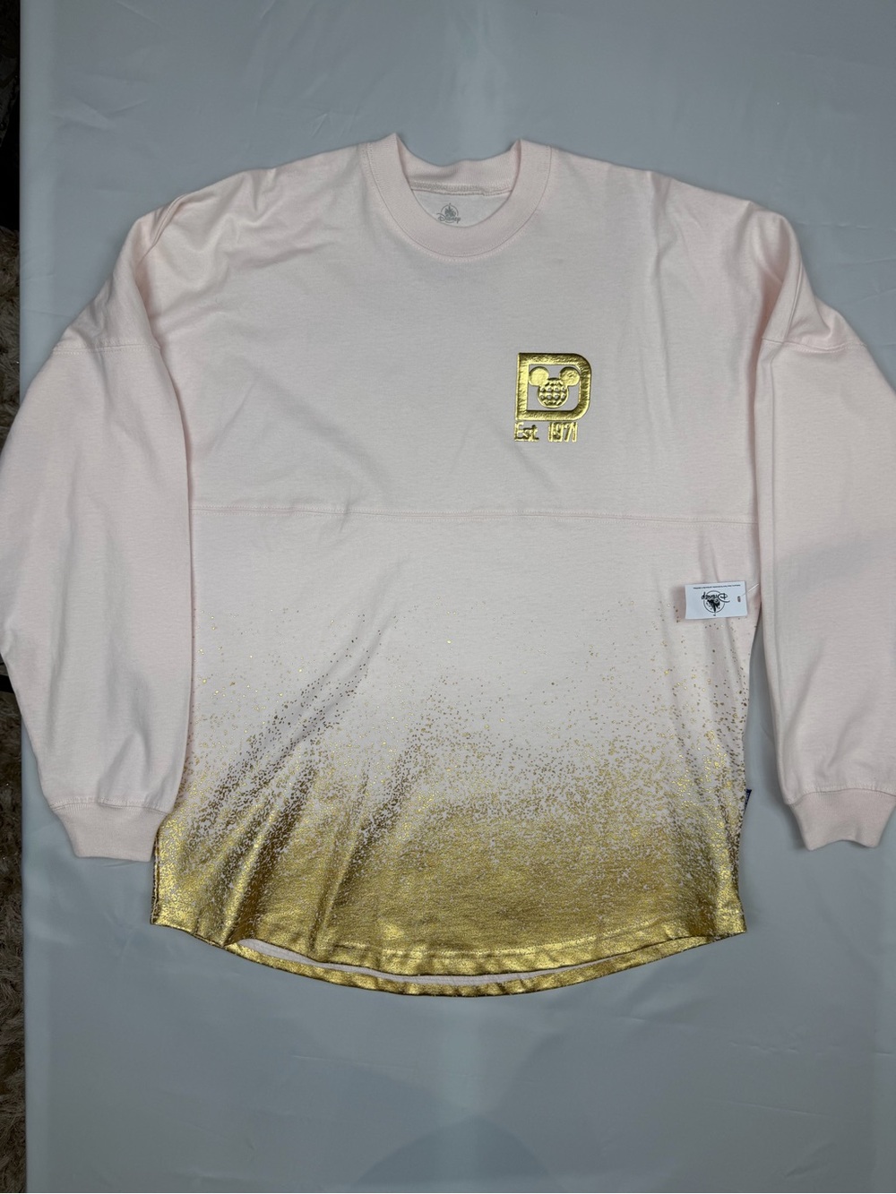 Disney Pink and Gold Ombre Long Sleeve Spirit Jersey